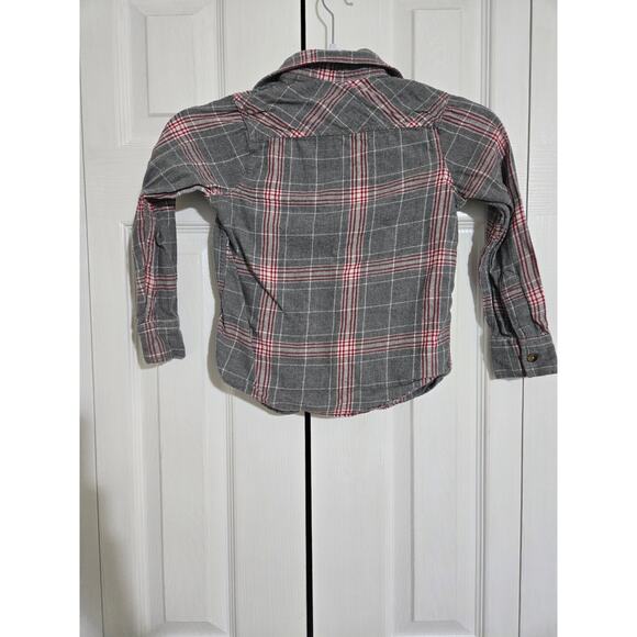 Arizona xxs 4/5 boy's long sleeve button up flannel shirt - Picture 4 of 5